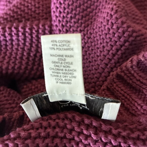 Loft Womens Size XL Cardigan Purple Short Sleeve Button Front Knit Sweater Top - Picture 6 of 6